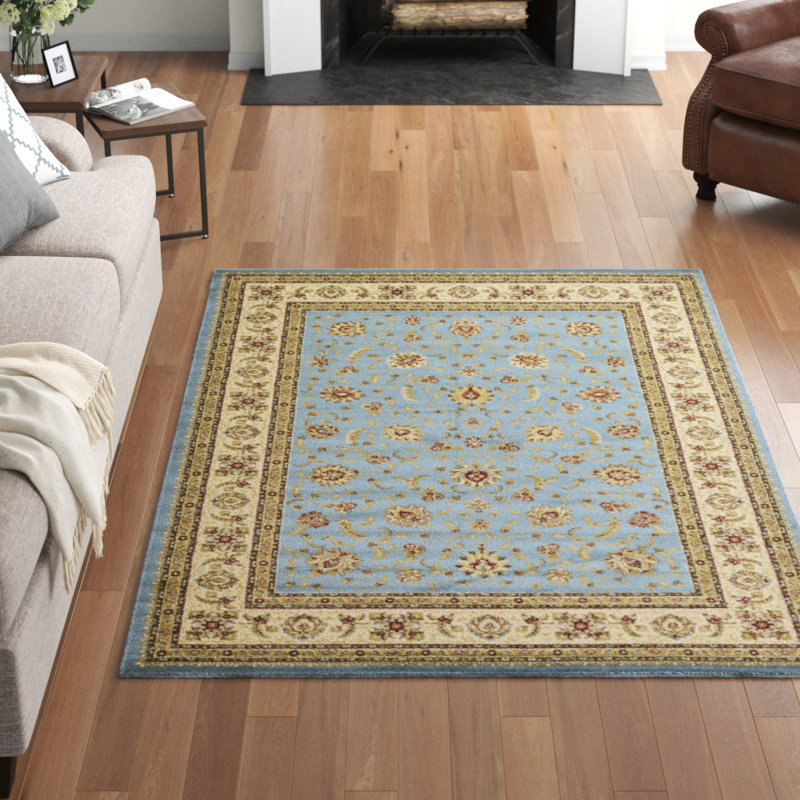 Tapis oriental Niles, Rectangle 6 pi 1 po x 9 pi, Bleu
