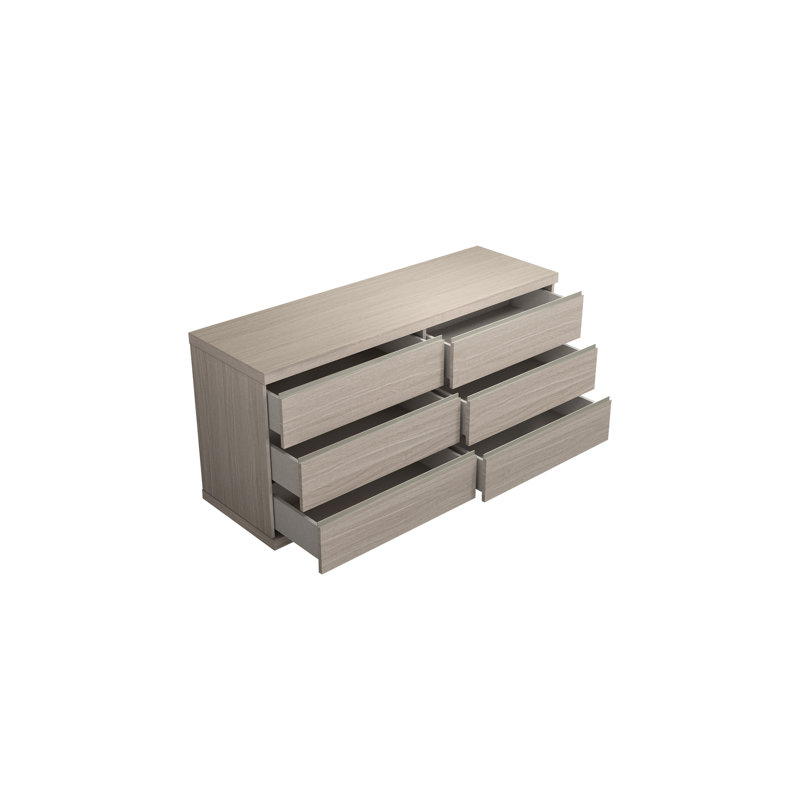Commode double 6 tiroirs Mayberry, Beige