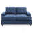 Chic Transitional Loveseat In Navy Blue-895502649