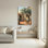 Olive Tree and Stone Cottage, reproduction d'art sur toile tendue sur toile, ensemble de 1