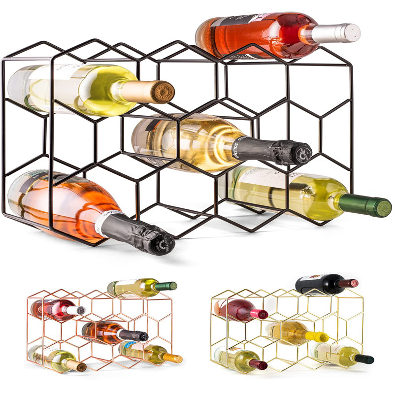 Bryand Floor Wine Bottle Rack Black