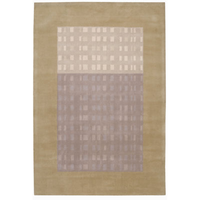 Wool Geometric Area Rug in Brown/Beige/Light Purple