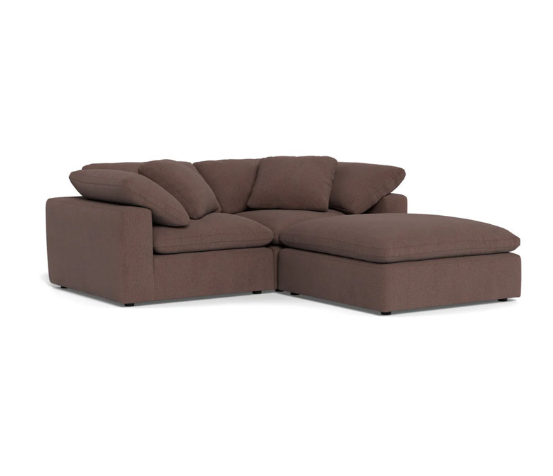 Canapé modulaire réversible de 89 po Fluff, Polyester crépuscule
