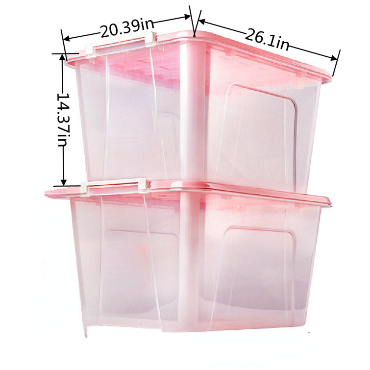 Umber Rea Storage Box Transparent Storage Plastic Sorting Box Quilt Clothes  Toy Storage Box Covered Storage Box