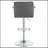 Grey And Chrome Adjustable Bar Stool