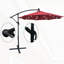 Parasol de terrasse 10 pi à énergie solaire avec éclairage à DEL et marché imperméable-652512493