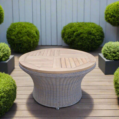Hobbs Round Teak Outdoor Side Table