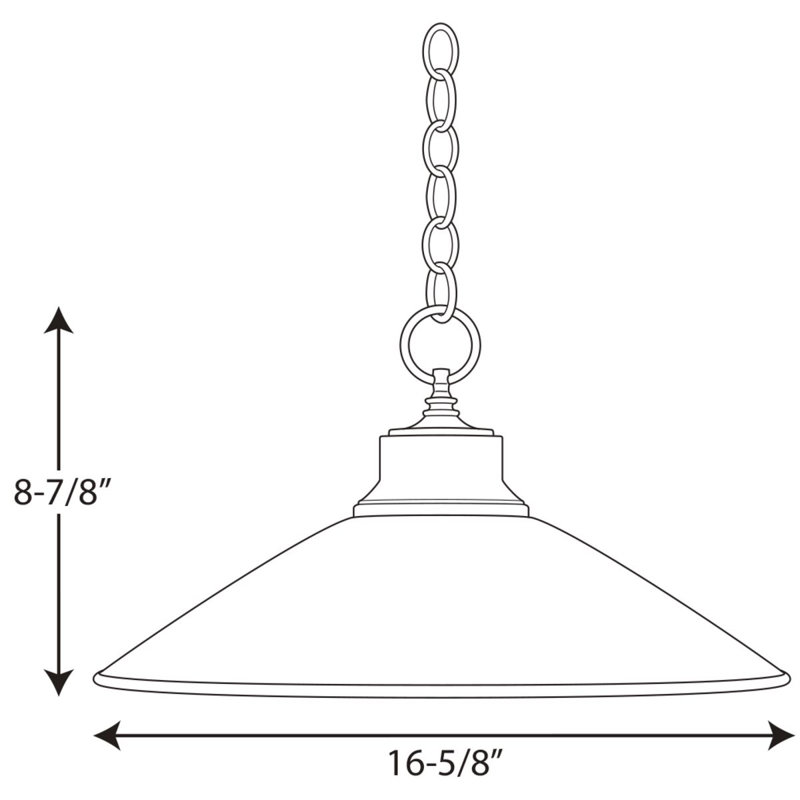 Luminaire suspendu simple à 1 lumière Bonneauville, Nickel brossé