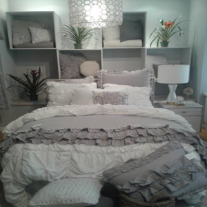 Ella Shabby Elegance Ruffle Lace Microfiber Comforter Set