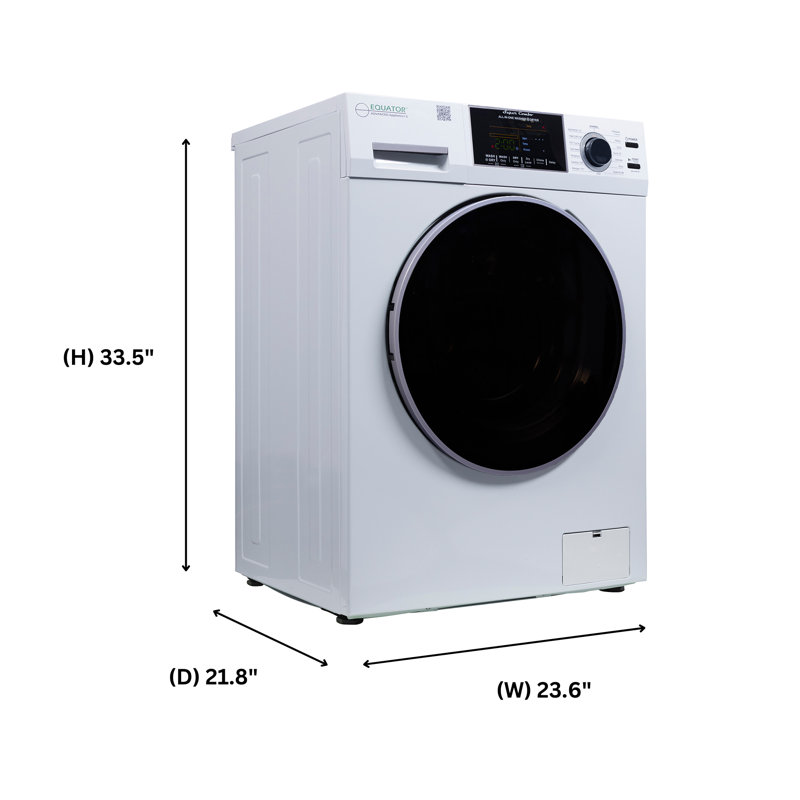     Equator All-in-one Washer Dryer Ventless FULLY BUILTIN 0-CLEARANCE 1.62cf/15lbs 110V 1400RPM, White