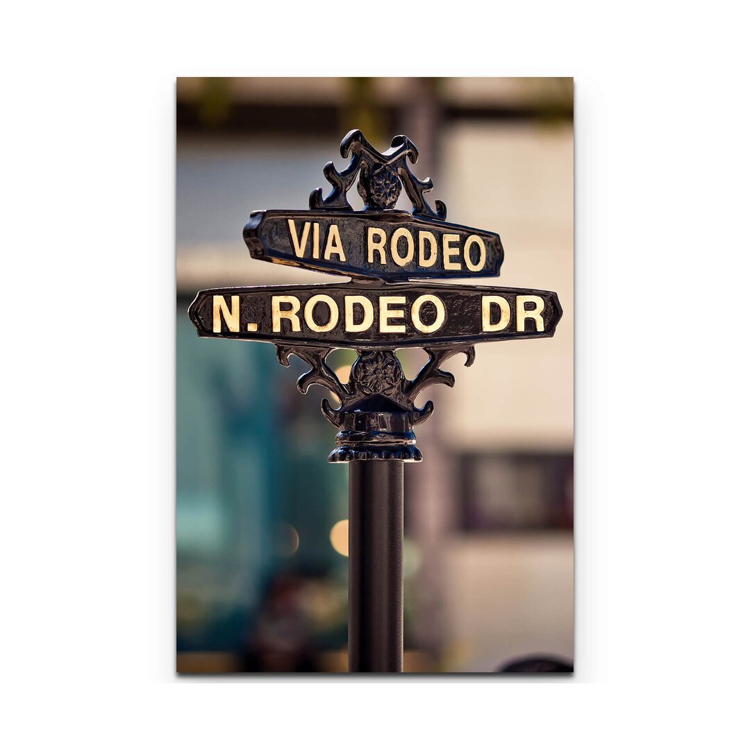 Leinwandbild Rodeo Drive Schild Los Angeles