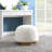Fully Assembled Round Soft Teddy Fabric Upholstered Ottoman, Footstool With Soft Padded Seat, Fully Assembled Modern Sofa Couch Footrest, Extra Seating For Bedroom Entryway-798003488
