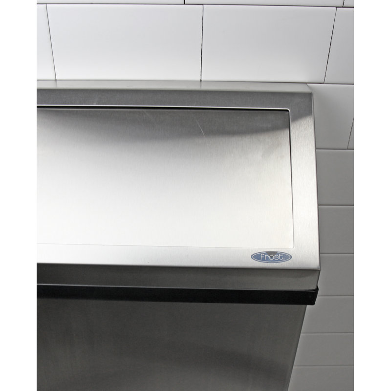 Poubelle murale, Acier inoxydable