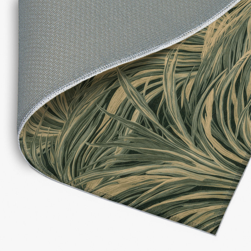 Botanical Brown Indoor and Outdoor Area Rug, Rectangle 2' x 3'