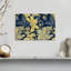 Motif floral bleu et jaune sur toile-1799863977