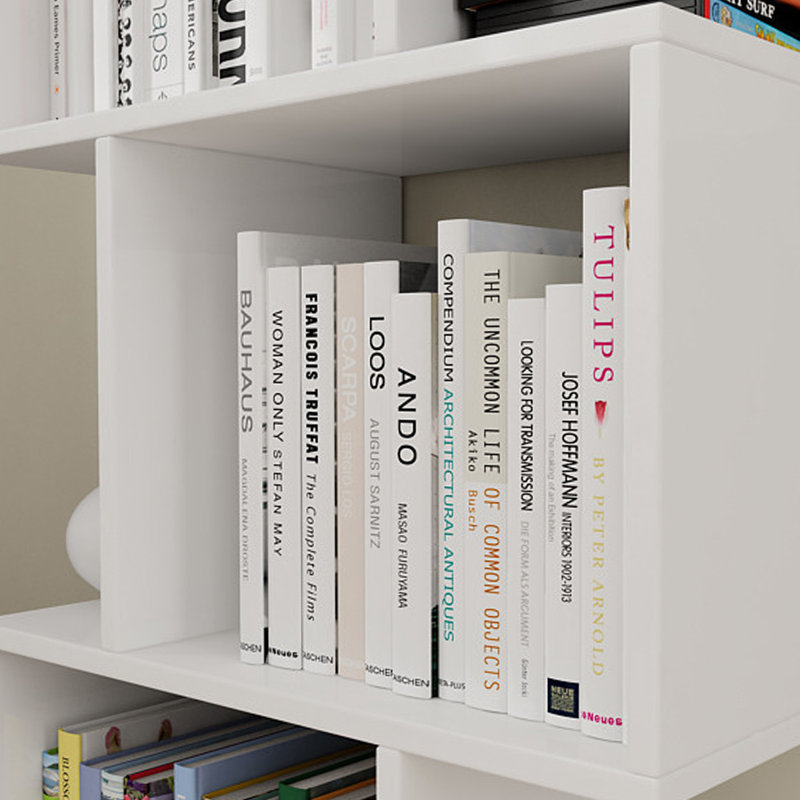 Modern White Bookshelf, 5 Shelves, 23.6 x 59.1 x 11.8 inches | 100% Melamine Coated Particle Board, Thickness: 0.71 inches | Wall-Mountable Design, Stylish & Functional Storage for Home & Office