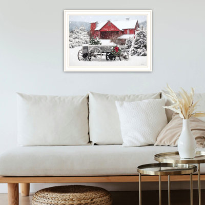 Impression murale décorative pour la maison - Art encadré blanc pour le salon et la chambre à coucher, 20 po x 14 po, décoration moderne en papier élégant et élégant, 1 po x 14,16 po x 19,95 po, prêt à être accroché