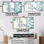 Teal Cherry Blossoms II - ensemble d'art mural sur toile encadré traditionnel de 3-72043784-72043401
