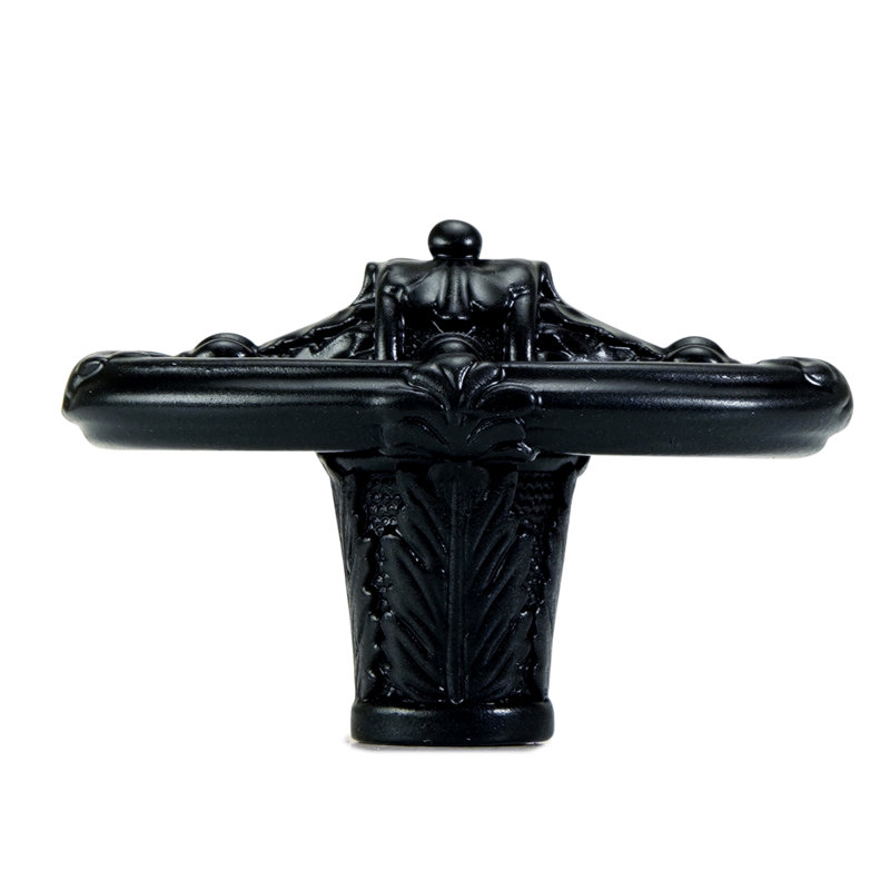 NANTUCKET OVAL CUT OUT KNOB 1-1/16"; MATTE BLACK
