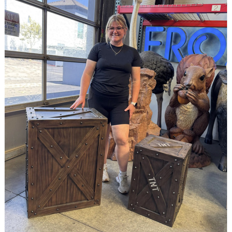 TNT Crate Life Size Statue