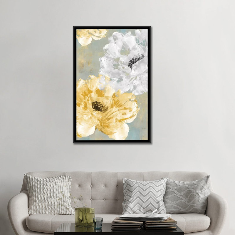 « neutral contrast i », impression sur toile, H 26 po x l 18 po x P 1,5 po, Toile encadrée noire, Pas de tapis