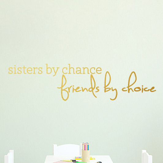 Text & Numbers Non-Wall Damaging Wall Decal, Gold