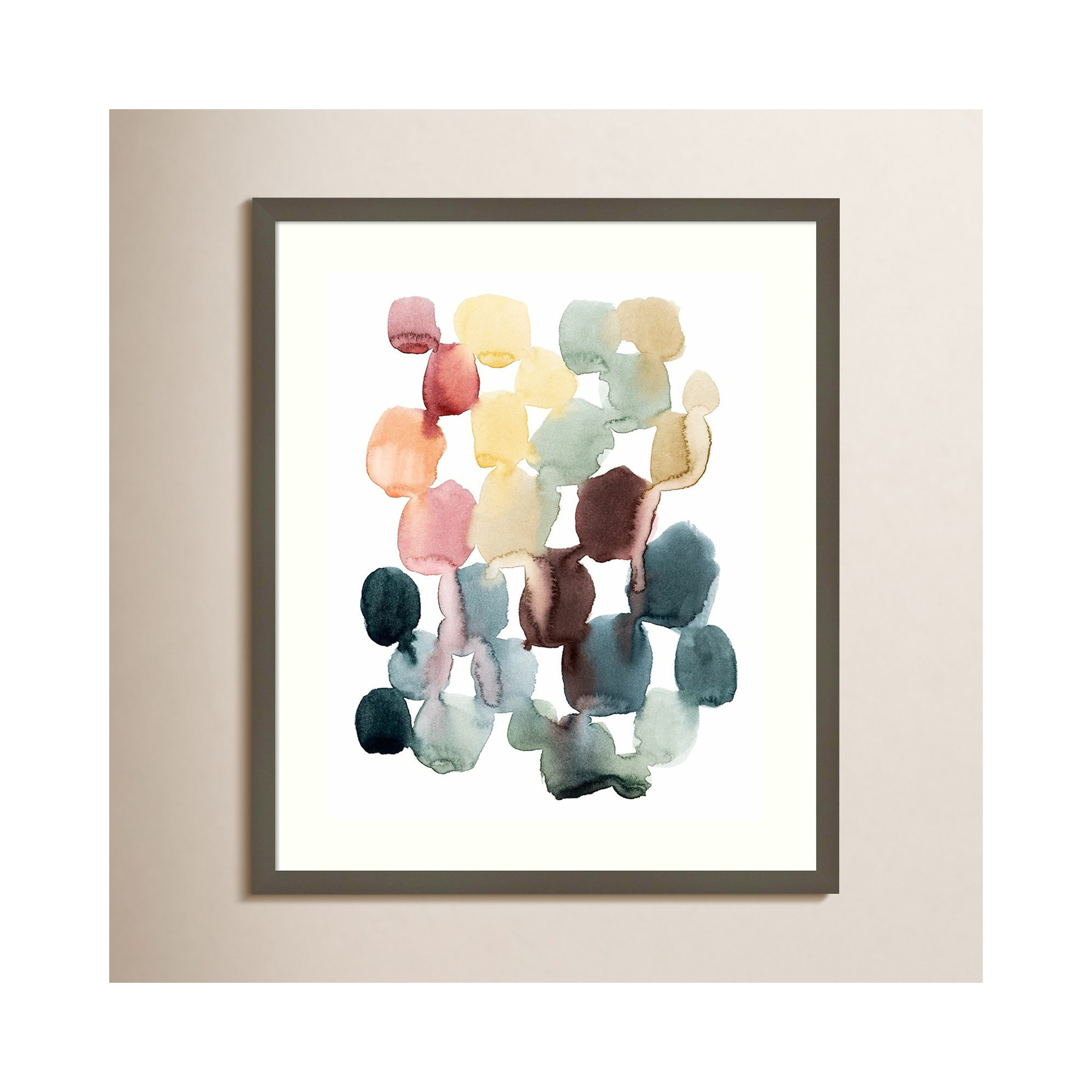 Desert Stones II by Grace Popp, Gray Framed Paper, 25" H x 21" W