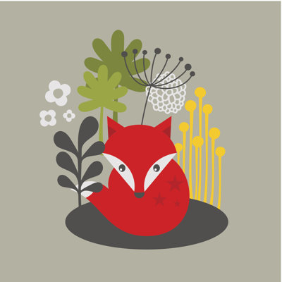 Vintage Fox - impression sur toile