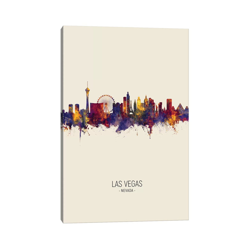 Las Vegas Nevada Skyline Fall by Michael Tompsett - Wrapped Canvas Print, 152.5 cm H x 101.5 cm W