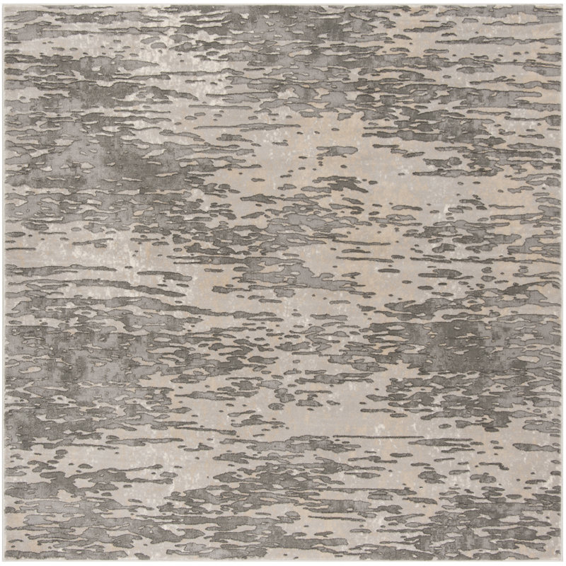 Edvin Performance Abstract Rug, Square 6'7"