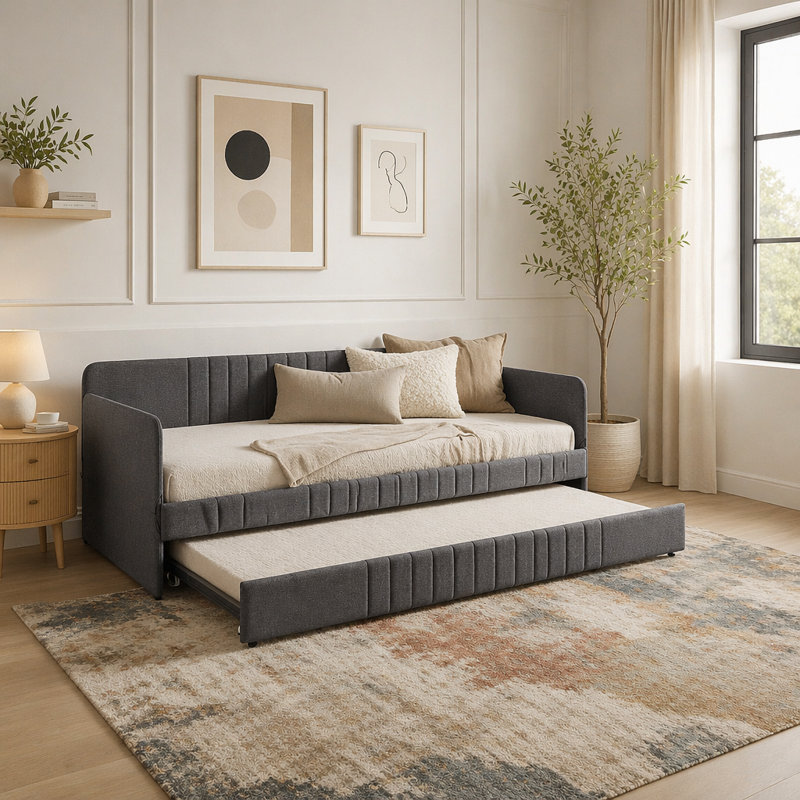 Lit de jour avec lit gigogne simple