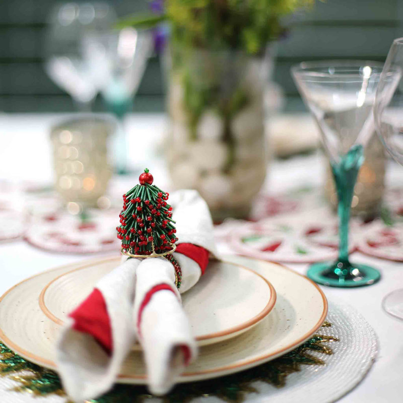 Rond de serviette Yule Tree Holiday