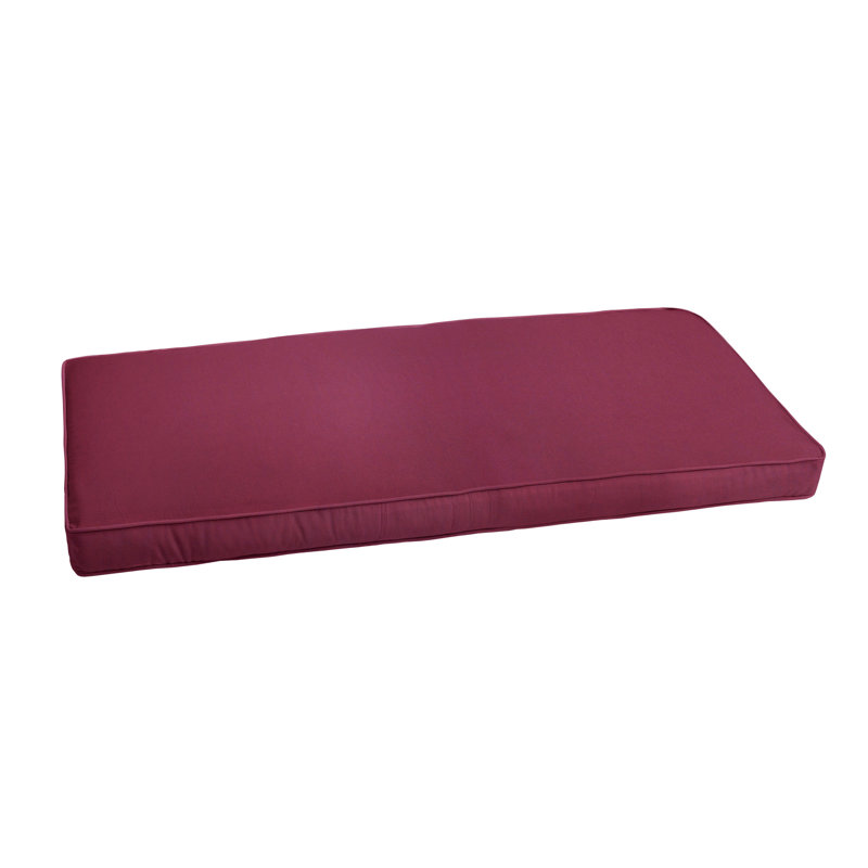 Sunbrella Outdoor 2'' Bench Seat Cushion, 2" H x 48" W x 17" D, Canvas Henna Sunbrella® Canvas