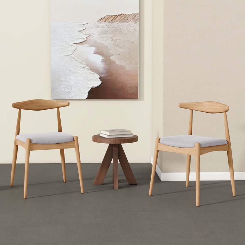 Chaise de salle à manger en bois, ensemble de 2