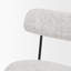 Chaise Freudenburg en métal noir mat et tissu gris