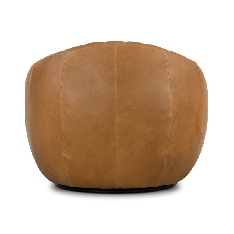 Audie Swivel Barrel Chair, Heirloom Sienna