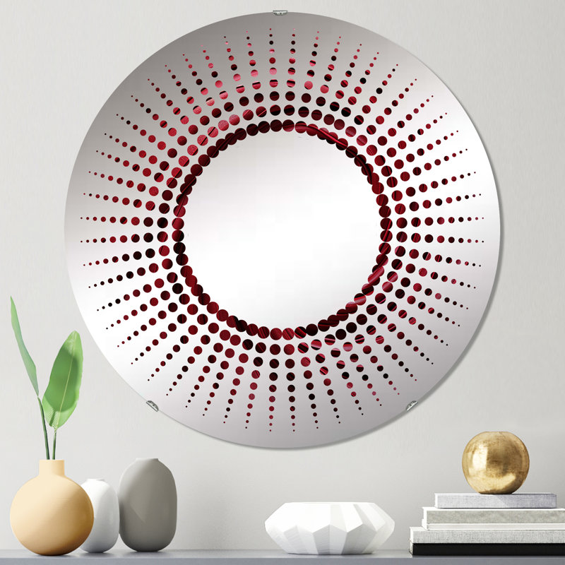 Wall Mirror, Drinkware Green Traditional, 24" x 24", Red Winding Wonder 
