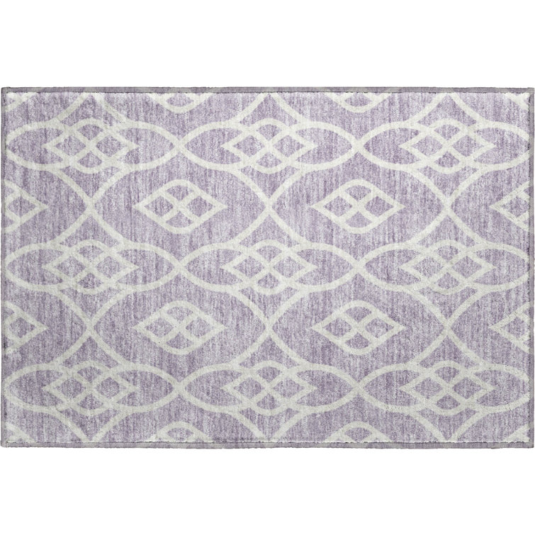 Premium Machine Washable Prisco Lavender Rug