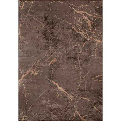 Dasmon Rectangle Abstract Cotton and Viscose Indoor / Outdoor Area Rug