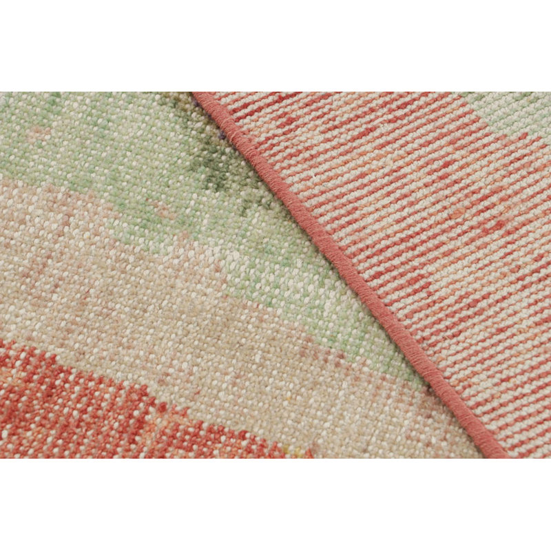 Rug & Kilim’S Modern Abstract Runner Rug With Polychromatic Geometric Patterns