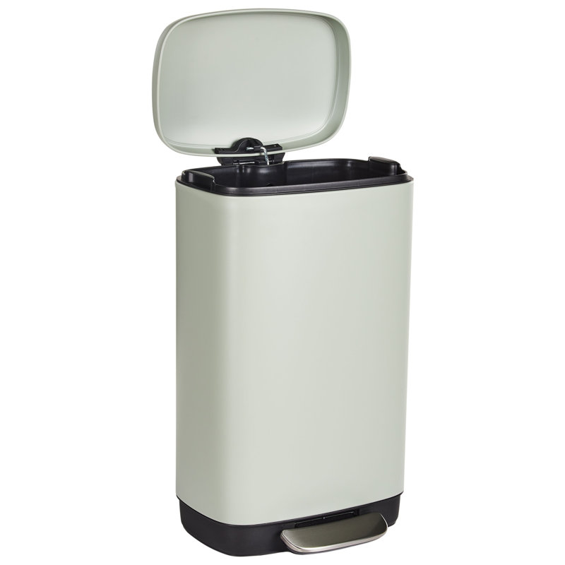Pedal Waste Bin 30 L ECOCOLLECT Metal, Light Green