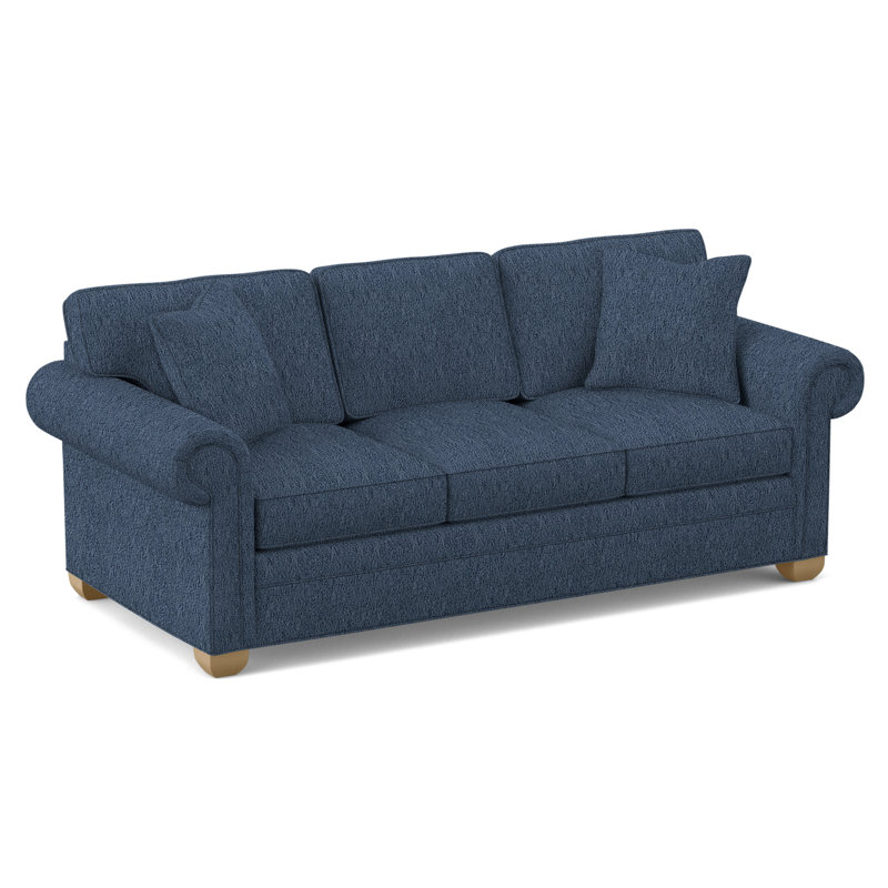 Main Street Upholstered 85'' Sleeper Sofa, Hampton, Navada Blue