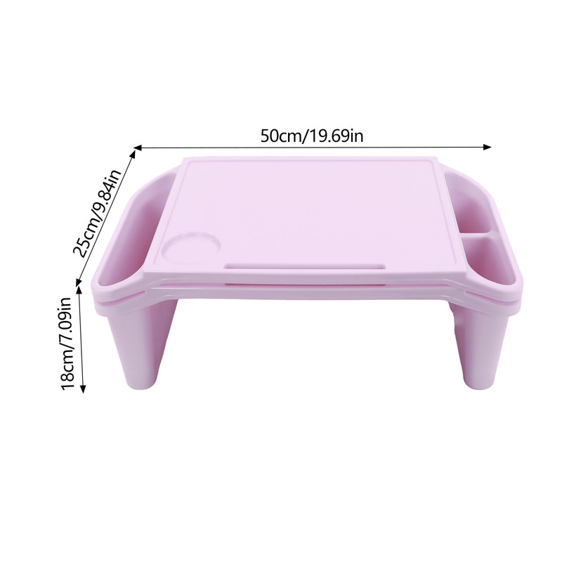 Alexandreia 6 Pcs Kids Lap Desk Tray, Red/Green/Purple