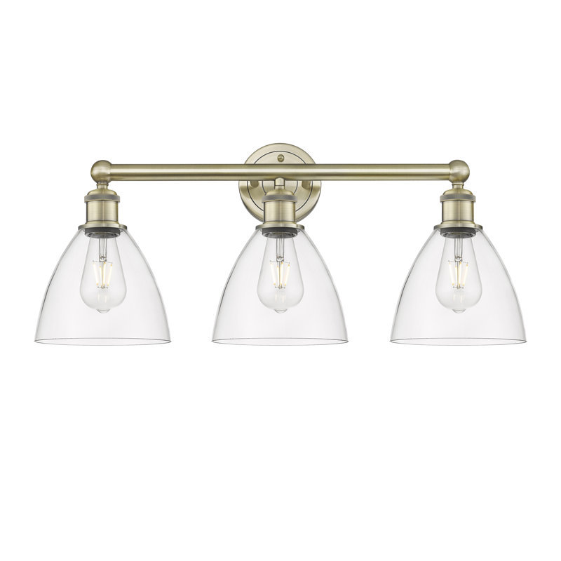 Amane 3 - Light Dimmable Vanity Light, Clear, Antique Brass