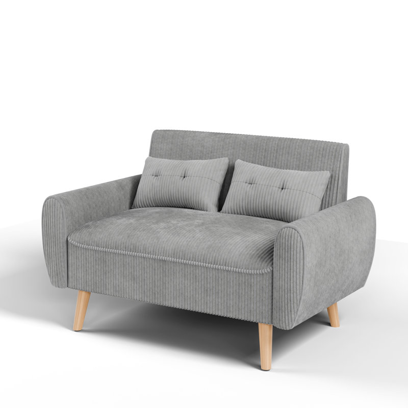 Arlander Upholstered 47.24'' Loveseat, Light Gray