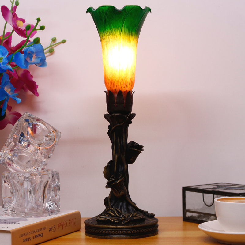 Lampe de table Lily, Bleu brun