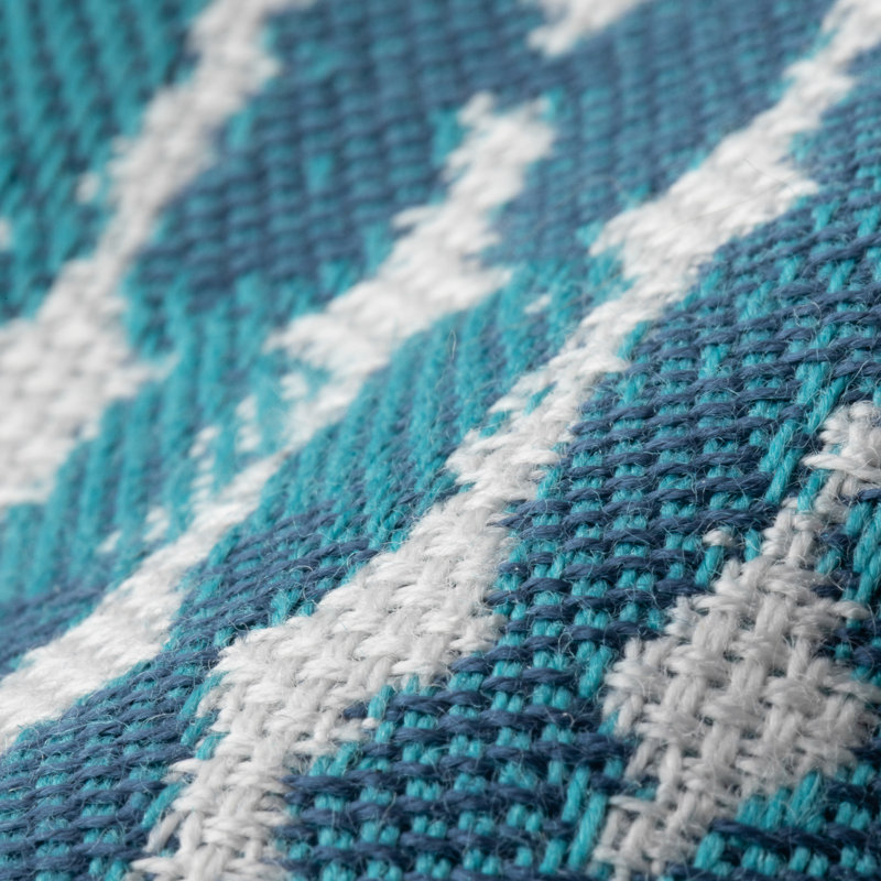 Thumbprint Latte Orb Woven Accent Pillow Cover & Insert, Teal