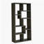 Rectangular 10-shelf Bookcase in Weathered Grey