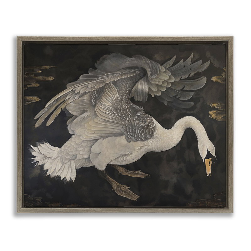 Cadre flottant foncé cygne foncé, design par Jose Perez, Cadre flottant orme Montalcino, H 25 po x l 31 po