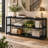 70“ Industrial Console Entryway Table, Farmhouse 3 Tier Shelf Long Hallway Foyer Entry Tables Behind Couch, Sofa Table for Home Living Room Entryway-2015742830-2013554177